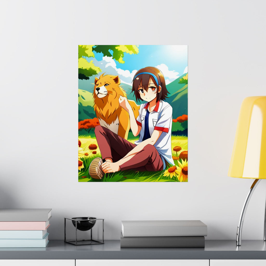 Vibrant Satin Poster Art - Anime Illustration Prints, Wall Art Dekor - Familientruhe
