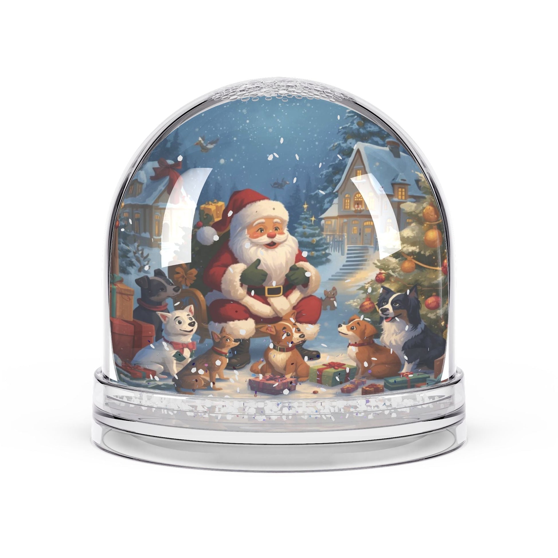 Vintage Weihnachtsmann Schneekugel, Weihnachtsdekoration - Familientruhe