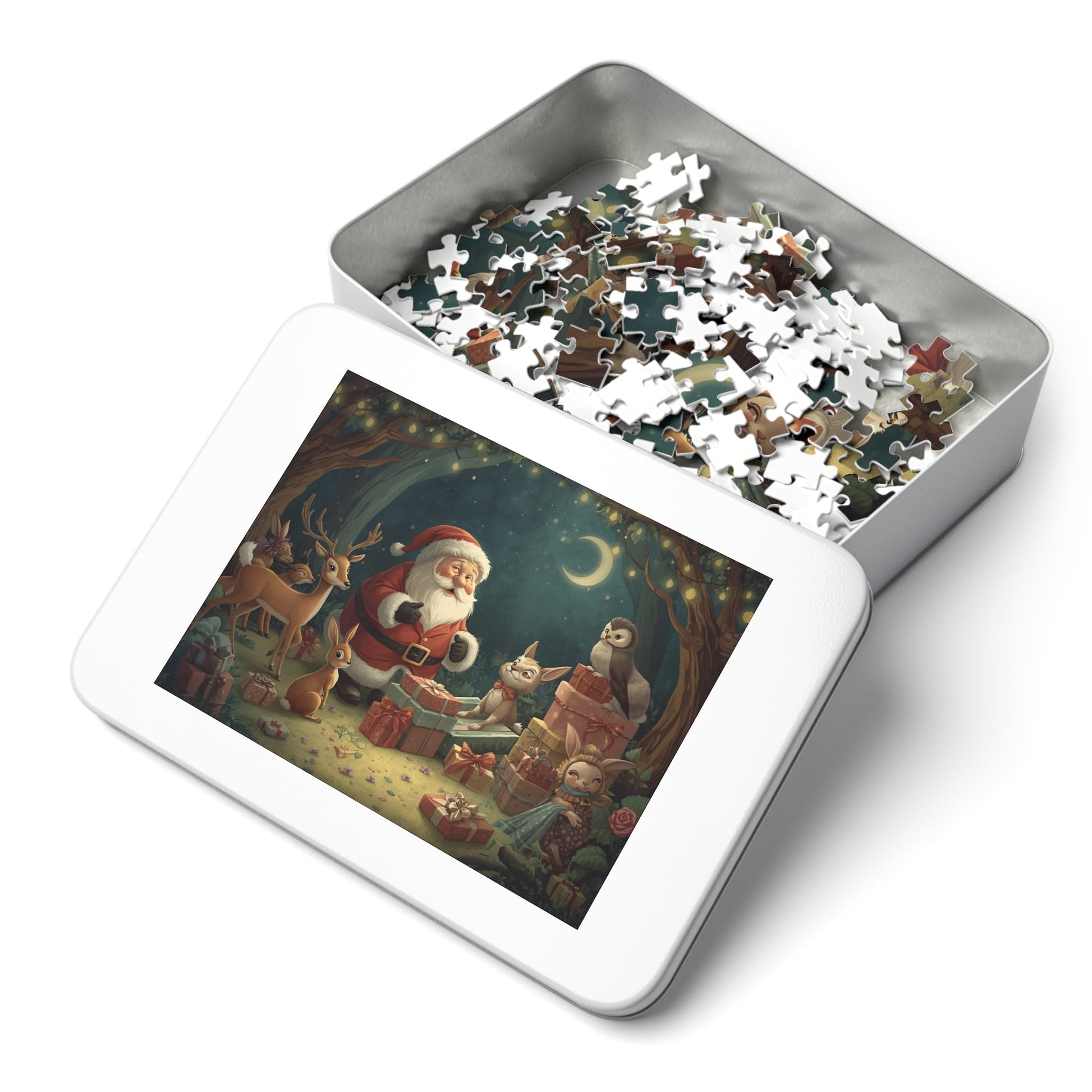 Weihnachtspuzzle mit Dose als Weihnachtsgeschenk - Familientruhe