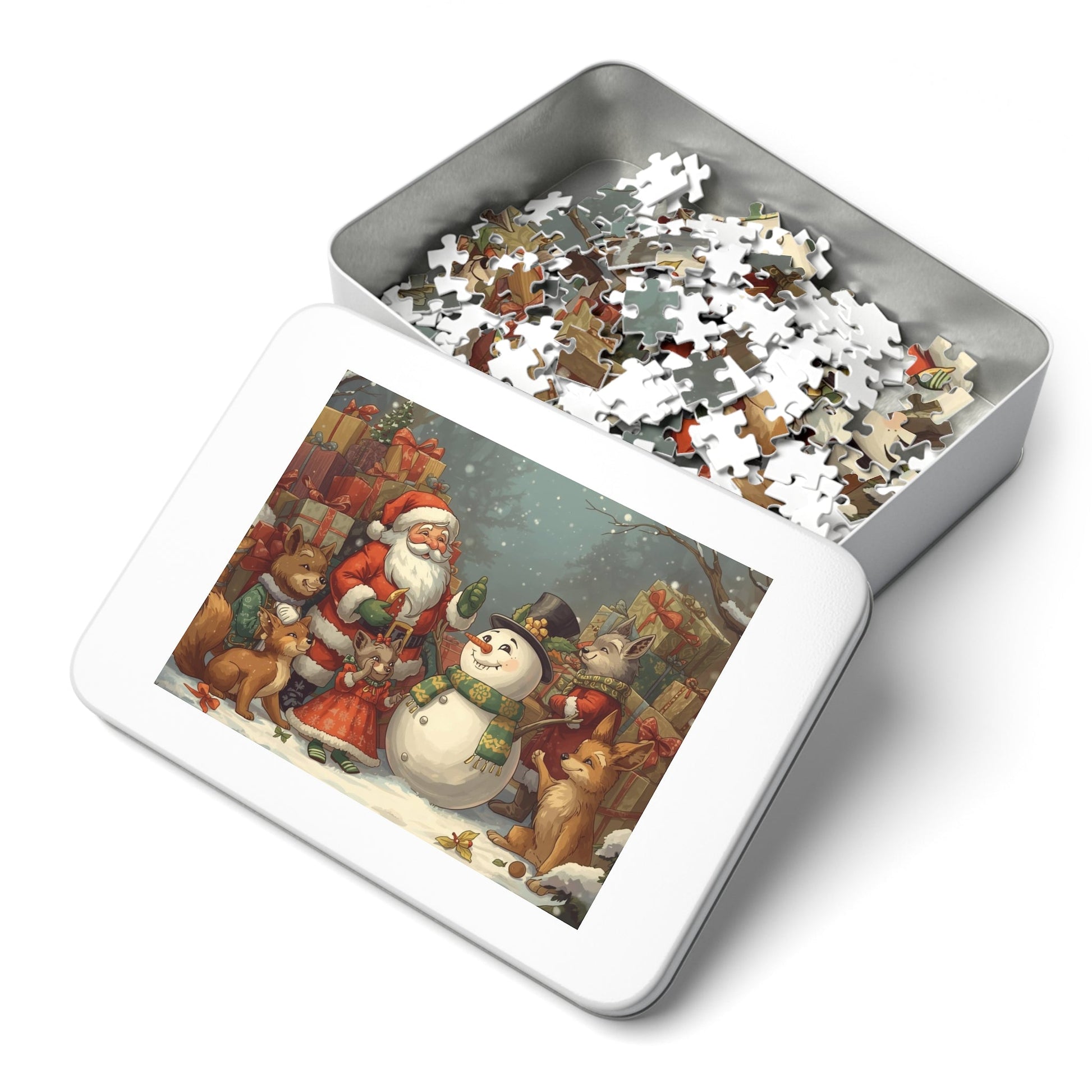 Weihnachtspuzzle mit Dose für die ganze Familie - Familientruhe