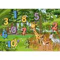 Zahlen Poster-Giraffe mit seinen Freunden im Zahlenwald Digital - Poster