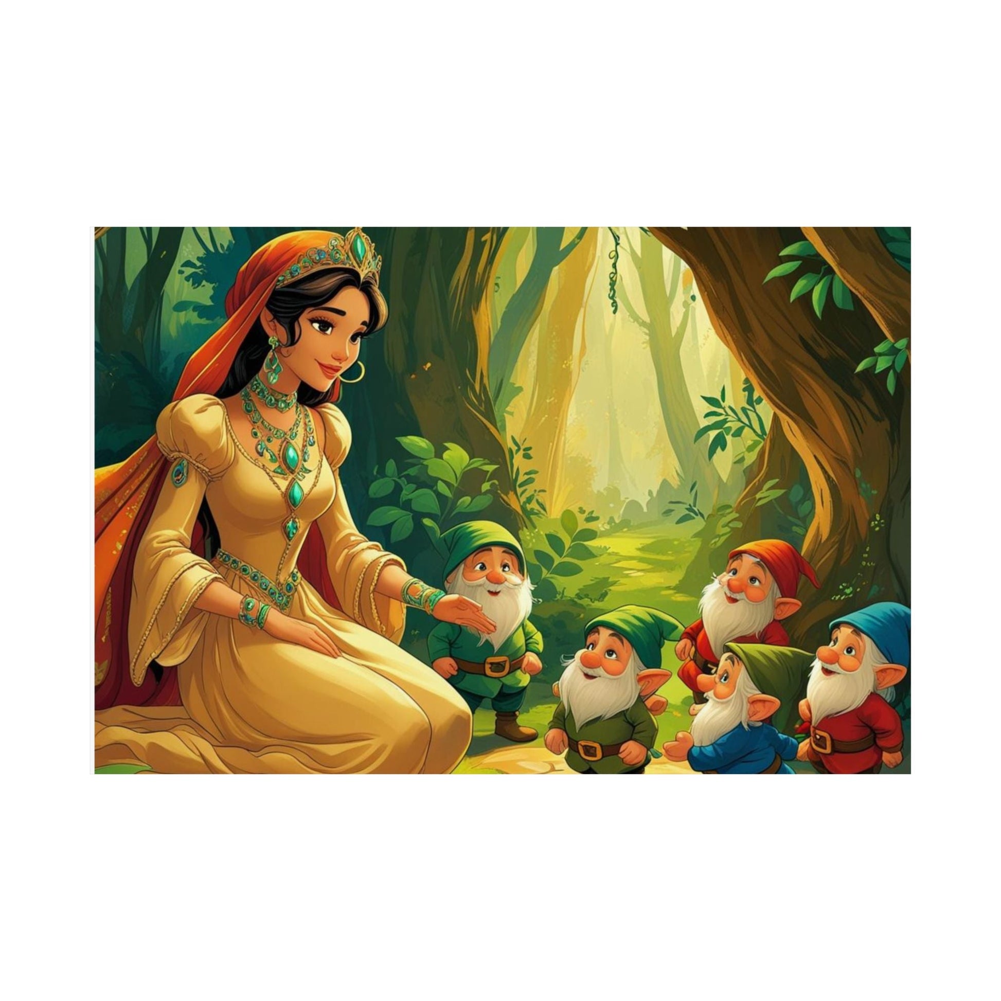 Zauberhafte Satin Wandkunst, Zauberhafter Märchen Poster - Familientruhe