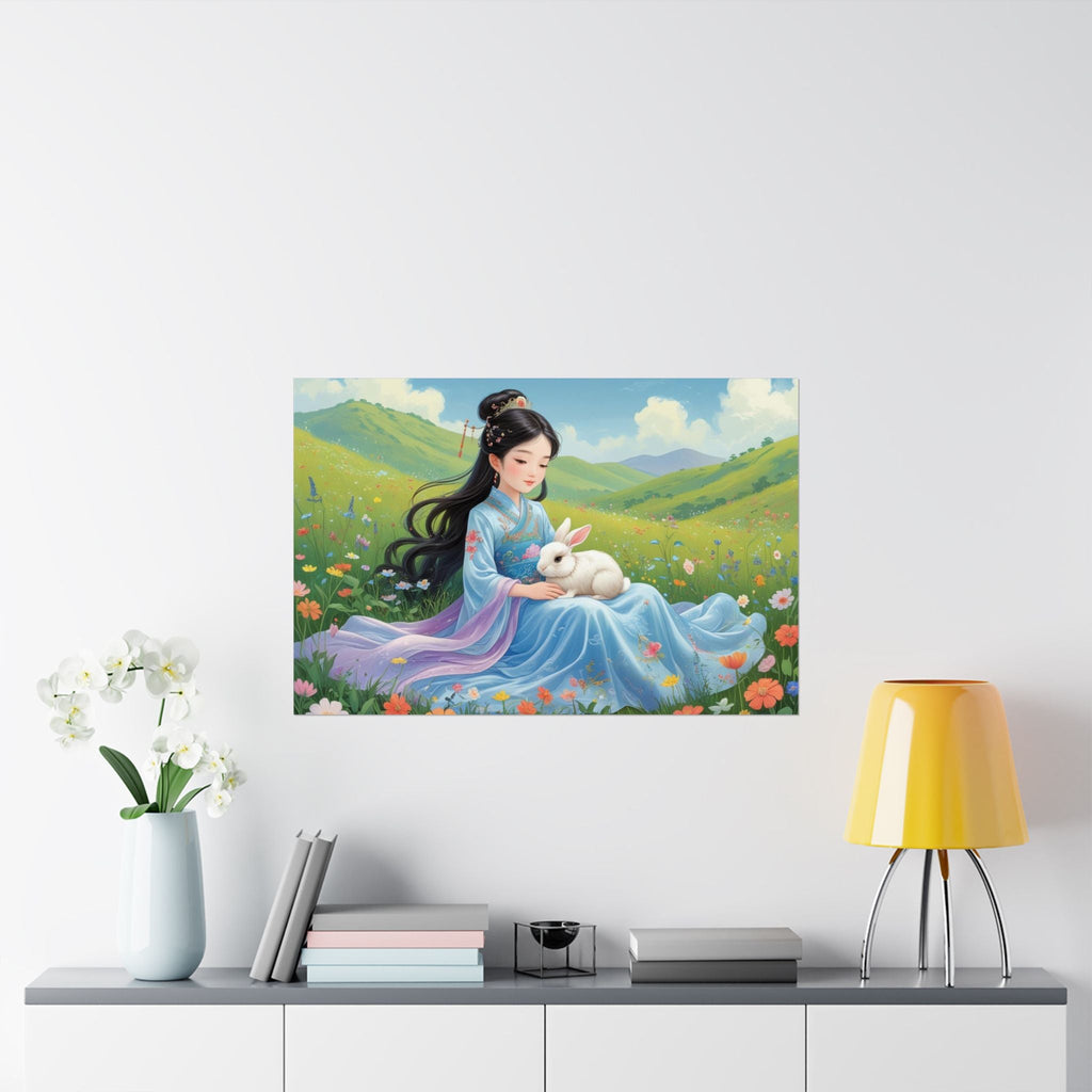 Zauberhaftes Satin Poster, Wunderschöner Kunstdruck - Familientruhe